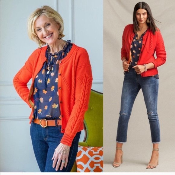 Amalfi Cashmere Cardigan - Red La Scala – Teddy Cashmere